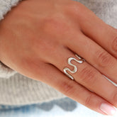 Bague en argent swirl